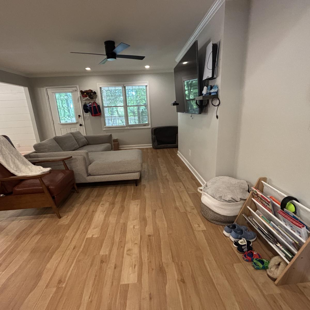 Before & After Cleaning living room